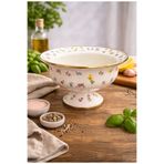 Santara ELEGANCE ACAR PETIT FLEUR COLLECTION EMAYE BÜYÜK MEYVELİK ÇAP 28CM YÜKSEKLİK 16CM