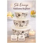 Santara ELEGANCE ACAR SCOTTISH GARDEN EMAYE 3'LÜ SAKLAMA KABI 17CM 19 CM 25CM