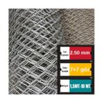 Santas 2.50 mm Kalınlık , 7cm×7cm Göz Aralığı, (1.5metre-10metre) Galvanizli Helezon Bahçe Tel Örgü Bahçe Çiti Bahçe Teli