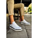 Santoni Kaliteli Şık Erkek Spor Ayakkabı Siyah-Beyaz SIYAH/BEYAZ