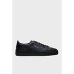 Santoni Logolu Hakiki Deri Sneaker Ayakkabı Erkek Ayakkabı MBGT21779NEORXWHN01 - Siyah