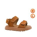 Santos Çift Cırtlı Hakiki Deri Unisex Çocuk Sandalet Tarçın Rengi Tarçın 26
