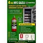 Santral 4 kg Hfc Gazlı Otomatik Elektrik Pano Söndürme Sistemi