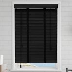 SAOGERUL Yatay Pencere Jaluzileri 50 mm Lamel Perdeler, Ahşap Jaluziler, Karartma / Isı Yalıtımlı Bantlı, Döner Perdeler, Yatay Panjurlar (Boyut: 130 x 200 cm/51 x 78,5