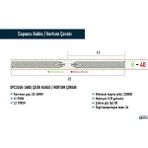 Sapancı Çelik Halat SPC3240-36BS Çelik Kablo / Hortum Çorabı - Gümüş Grisi