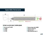 Sapancı Çelik Halat SPC5063-46F Çelik Kablo / Hortum Çorabı - Gümüş Grisi