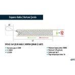 Sapancı Çelik Halat SPC612-34F Çelik Kablo Hortum Çorabı 3 Adet - Açık Gri