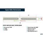 Sapancı Çelik Halat SPC812-26BSİ Çelik Kablo / Hortum Çorabı Inox 316 - Gümüş Grisi