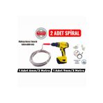 Sapcı Premium Özel Seri Matkap Ucu Lavabo , Gider , Boru ve Tıkanıklık Açma Spirali 3 Metre 2 Adet Susta