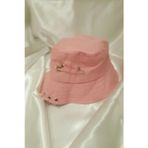 Şapka Bucket Şapka Balıkçı Kova Şapka Unisex Yuvarlak Şapka Açık Lila Zincir Piercing Li