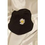 Şapka Bucket Şapka Balıkçı Kova Şapka Unisex Yuvarlak Şapka Papatya İşlemeli