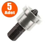 Şapkalı Alçıpan Vidalama Bits Ucu 25 Mm Yıldız Ph2 S2 Çeliği Uç ( 5 Adet)