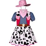 Şapkalı Kızlar için Cowgirl Kostüm Cadılar Bayramı Giydirme Partisi