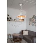 Şapkalı Modern Halatlı Beyaz Tekli Sarkıt-Salon-Mutfak-Balkon-Çocuk Odası-Oturma Odası-Giriş-Antre - Ahşap - Bej - Siyah - Seçenek 1