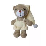 Şapkalı Uykucu Ayıcık Amigurumi Organik Oyuncak