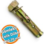 Saplamalı Dübel Gömlek Çelik Dübel M10x70 Mm Raf Montaj Bağlantı Zemin Monte Tavan Beton Asma Aparat