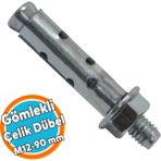 Saplamalı Dübel Gömlek Çelik Dübel M12x90 Mm Raf Montaj Bağlantı Zemin Monte Tavan Beton Asma Aparat