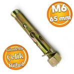 Saplamali Gomlek Celik Dubel M6x65 Mm Raf Montaj Baglanti Zemin Monte Tavan Beton Asma Aparat
