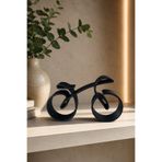 Sapphire 3D Modern Bisiklet Figürü Dekoratif Masa Üstü Obje Siyah Minimal Ev Kitaplık Ofis Dekoru