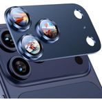 [SAPPHİRE FULL CAMERA GUARD] iPhone uyumlu Safir Kamera Lens Koruyucu [HD-AR-AF] Kılıf Dostu Metal 9H Temperli Cam Kamera Kapağı (Abis Lacivert, iPhone 17 PRO)
