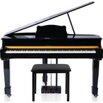 Sapphire Jwin Sapphire SDP-700 Çekiç Aksiyonlu 88 Tuşlu Kuyruklu Dijital Piyano + Tabure - Siyah