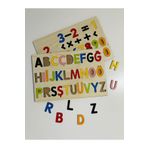 Sapphireworks Eğitici Ahşap Türkçe Alfabe ve Sayılar Bultak Puzzle Seti
