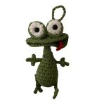Şapşik Kurbağa Amigurumi Organik Anahtarlık Oyuncak