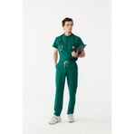 SAR UNIFORM Quantum Alpine Green Hakim Yaka Likralı Hemşire Ve Doktor Forması Takımı Scrubs Hastane Üniforması