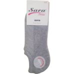 Sara Donna 12 Çift Gri Renk Dikişsiz Sneaker Görünmez Çorap - 36 - 40