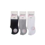 SARA DONNA Sara Donna 3 Çift Karışık Renk Dikişsiz Sneaker Görünmez Çorap Çok Renkli 36-40