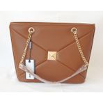 Sarach 24KCADZ029 Model Sarach Marka Taba Renk Zincir ve Toka Detaylı Kadın Kol Çantası - En : 29 cm Boy : 24 cm Derinlik : 13 cm