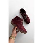 Saracshoes Gerçek Deri Kadın Bot Bordo Verona