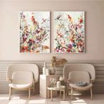 Sarah Duke 2'li Poster Seti, Premium Aesthetic Resimler, Duvar Resimleri, Tuval Üzerine Yağ, Çiçekler Tuval Resimleri, Çerçevesiz, Duvar Posteri Modern Resimler Oturma Odası Yatak Odası (40 x 50 cm)