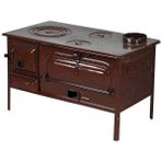 Saral Sac Kuzine Emaye Soba 46 x 77 x 45 cm Odun Yakıtı ile Fırınlı Kullanım İçin Tasarlandı