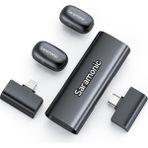Saramonic Air Se Kablosuz Yaka Mikrofonu, 48KHZ/24BIT, Iphone, Android, Pc Için Usb-C ve Yıldırım Mini Mikrofon, Vlog, Yayın, Youtube, Röportajlar Için Yaka Mikrofonu