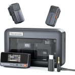 Saramonic Air Wirelss Yaka Mikrofonu Cep Telefonu (2 Verici, 1 Usb-C Alıcı, Şarj Yuvası), 48H Pil, iPhone Için Mini Klipsli Mikrofon - Android Youtube, Tiktok, Vlog, Canlı Yayın, Röportaj