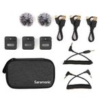 Saramonic Blink100 B2 kablosuz yaka mikrofonu, kamera kamera akıllı telefon için, 10 saat pil, 50 m iletim, kazanç kontrolü, kablosuz yaka mikrofonu, canlı video konferans kaydı için