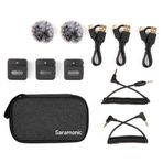 Saramonic Blink100 B2 kablosuz yaka mikrofonu, kamera kamera akıllı telefon için, 10 saat pil, 50 m iletim, kazanç kontrolü, kablosuz yaka mikrofonu, canlı yayın video konferans kaydı için