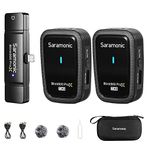Saramonic Blink500 B4 Kablosuz Lavalier Mikrofon Sistemi, İki Entegre Mikrofonlu Tramsmitters ve Çift Kanallı MFi Sertifikalı Lightning Konektör Alıcı iPhone iPad için