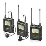 Saramonic, UwMic9, RX9+TX9+TX9+TX9 UHF Lavalier Mikrofon Sistemi, Kablosuz, Siyah