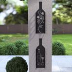Şarap Şişesi Duvar Rafı Metal Desenli 2 adet