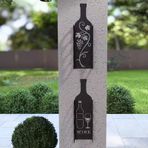 Şarap Şişesi Duvar Rafı Metal Desenli