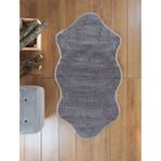 Sarar Gri Çift Kafa Kaymaz Taban Post Peluş 80x150 cm Salon Halı