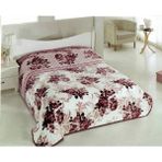 Sarar Gül Modern Desen Çift Kişilik Battaniye 4 Kg Yıkanabilir Peluş Kalın Battaniye Gül - 120 x 190 cm - Açık Gri