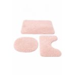 Sarar Peluş Kaymaz Yıkanabilir Banyo Paspası Klozet Takımı 3'Lü 50x80/50x60/40x45(klozt kapağı)