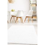 Sarar Peluş Tüylü Kaymaz Jel Taban Dekoratif Salon Mutfak Halı Yolluk Kilim BEYAZ