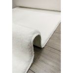 Sarar Post Peluş Beyaz Kaymaz Taban Kesme 80x300 cm Yolluk