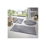 Sarar SARARPAS2121XL 3'lü Banyo Paspası Halısı Peluş Halı Klozet Takımı Gri 50X80-50X60--50X50(Yuvarlak)