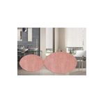 Sarar Senora 2 Li Yuvarlak Post Peluş Banyo Paspası Takımı Büyük Kaymaz Klozet Pudra 100x100 60x60 ELEGANS88