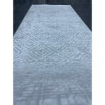 Sarar Siyah Keçeli Kaymaz Taban Yıkanabilir Yumuşak Yüzey Jel Halı - Açık Gri - 90 x 400 cm
